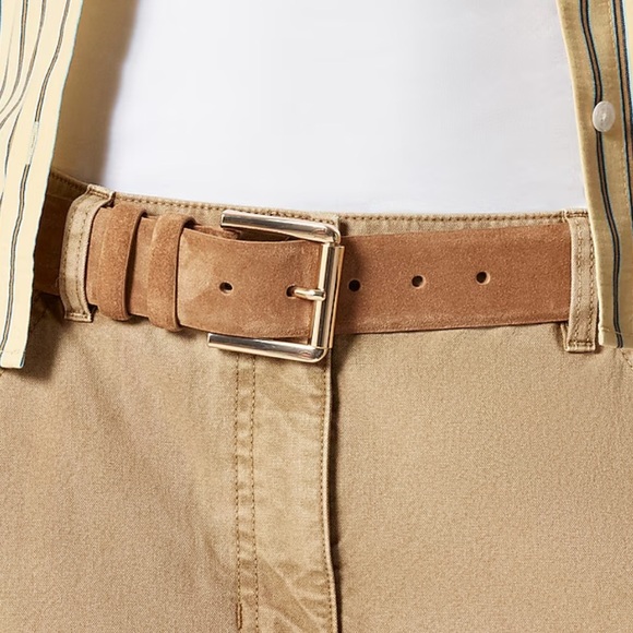 J. Crew Suede Roller Belt in Blonde Espresso size XS CB450 $90 never worn - Picture 3 of 14